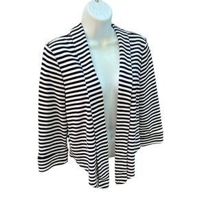 White House Black Market - Striped Open Front Blazer Jacket Size Small